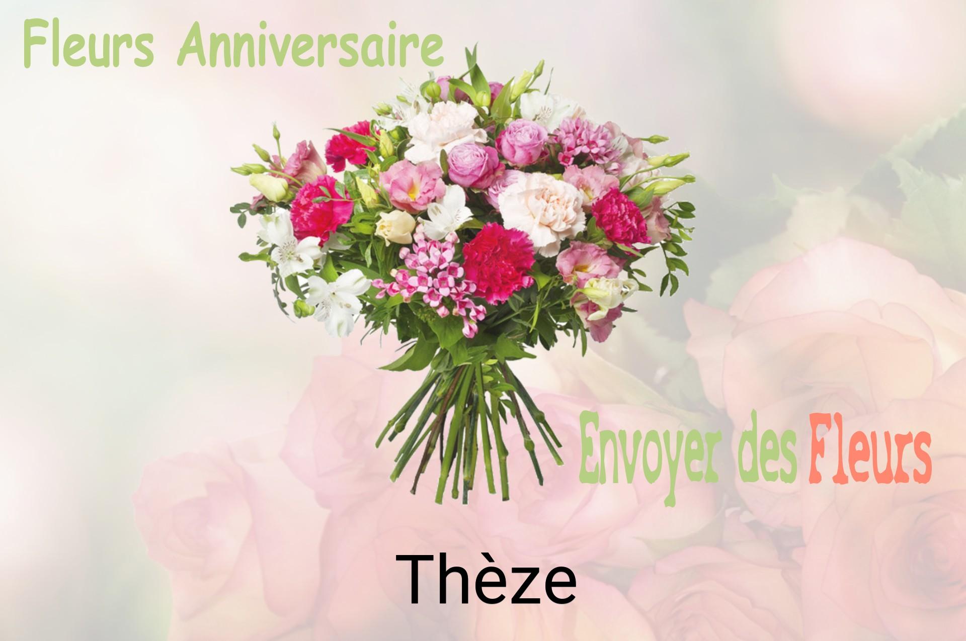 Bouquet de fleurs d’anniversaire livré à Thèze