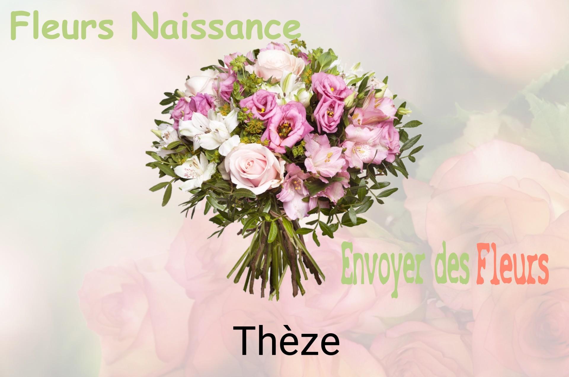 Bouquet de fleurs de naissance livré à Thèze